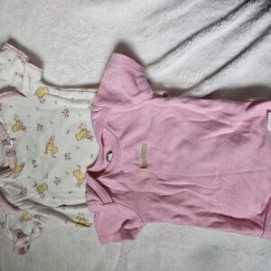Pink and White Baby Onesies Set